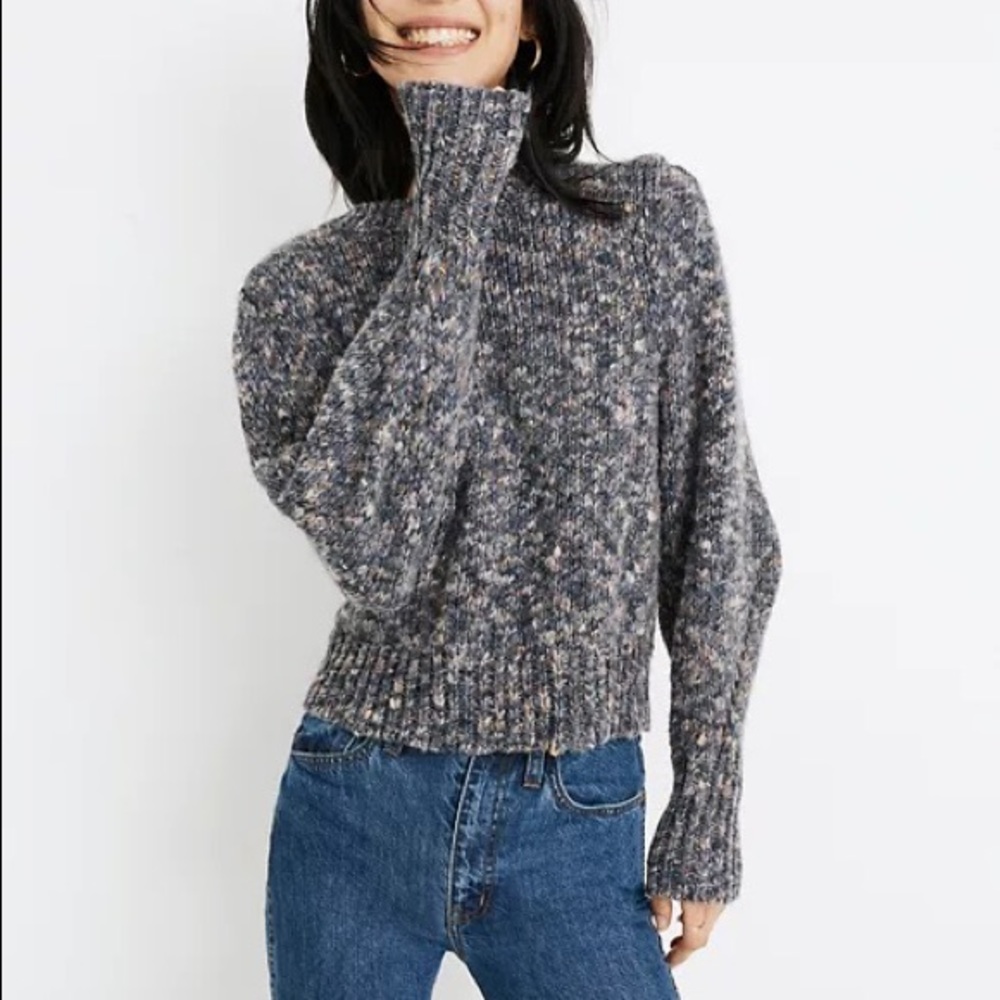 Madewell Pleat Shoulder Sweater